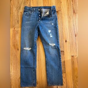 Levi’s 501 jeans, size 30x30 dark wash. Never worn